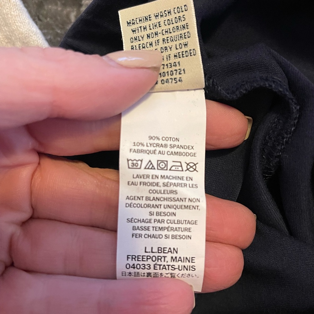 LL Bean Women’s Perfect Pants Straight Leg Classic Navy Size 3X Pull On NWT - Picture 8 of 8